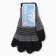 Gloves are children's double, black/gray, size 14