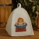 Bath cap for the Baby "Son of the Main Banner" with a print, white