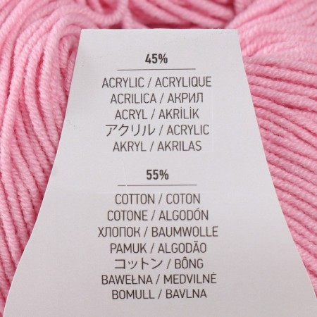Yarn "Jeans" 55% cotton, 45% acrylic 160m/50g (36 St. Pink)-4