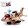 The aircraft "scout", light and sound, works from batteries, brown color