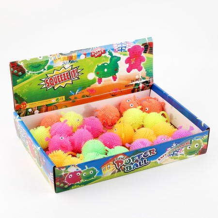 The ball is a children's rubber hedgehog "Conduct with legs and handles", light, color mix-1