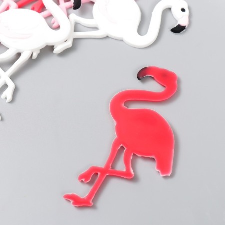 Decor for creativity of the rubber "Flamingo" set 6 pcs mix 7.5x3.5 cm-3