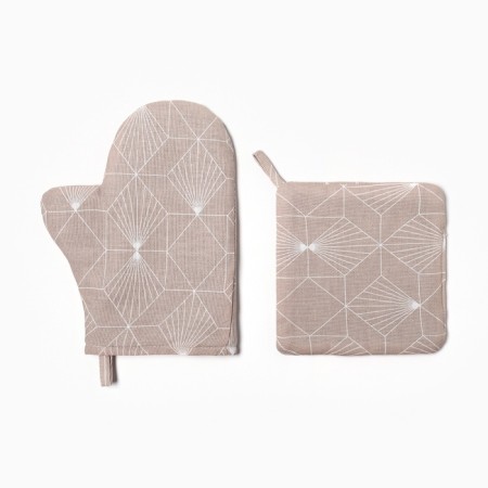 Set of kitchen. Dolyana "Geometry" mittens-output 20x28cm, 19x19cm tack, 100% HL-2