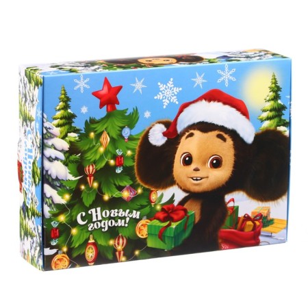 Folding box, 21 x 15 x 5 cm "Happy New Year!", Cheburashka-5