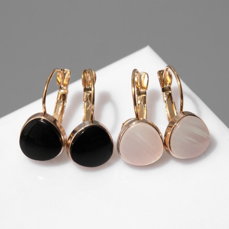 Earrings Plastic "Triangle" Senorita, color mix