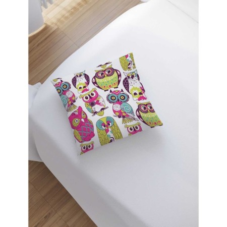 Decorative pillowcase "Hypnotic owls", on lightning, size 45x45 cm-1