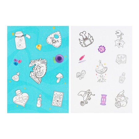 A set of stickers-painters "Magic" boiler, 3 sheets, A5-1
