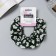 Hair elastic band "Orbit" Stains, 12 cm, green