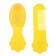 Set for hair care: comb and brush "Flower", yellow color