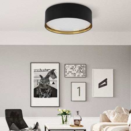 Ceiling light TK Lighting Bilbao 3432, E27, 4x15W, 600x600x170 mm, gold, black color.-1