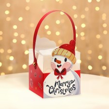 New Year. Box a gift New Year's folding PVC with handles, 