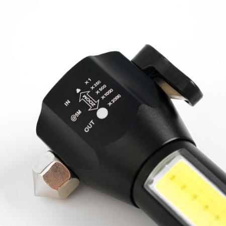 Manual battery flashlight, 7 W, 200 lm, T6, Zoom, 4 modes, USB, 16.5 x 6 cm-2