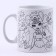 Mug for painting, 6 centers. "Flower Fairy"