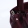 Richet bag with a zipper, external pocket, long belt, burgundy color