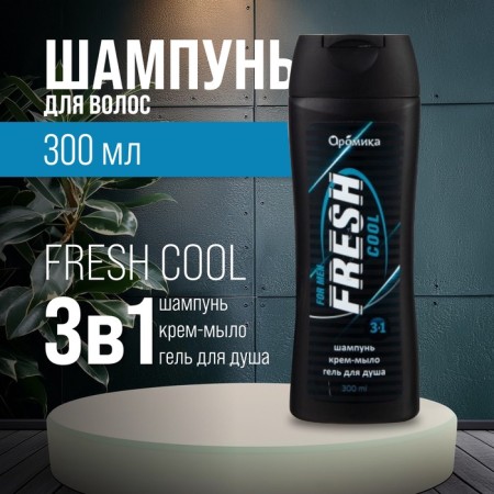 Shampoo for men 3 in 1 Fresh Cool, 300 ml