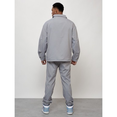 Male tracksuit, size 48, gray color-3
