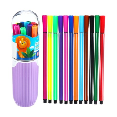 Flomasters 12 flowers in a plastic tube ventilated cap jungle