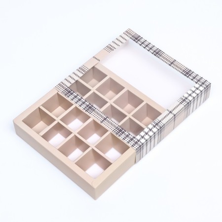 Box for 16 sweets, "male" 17.7 x 17.7 x 3.8 cm-3