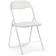 Fold 1 Metal Carcass chair, metal/eco -leather, white/white 43x40x77 cm