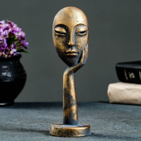Figure "Mask in the hand" Vintage 20cm-3
