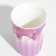 Ceramic faceted cramm "watercolor", 230 ml, white color