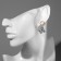 Earrings Metal "Eucky" melting, silver-golden color