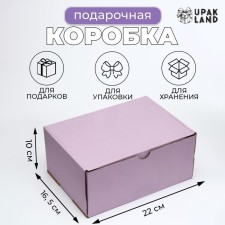 Self -charged box, lavender, 22 x 16.5 x 10 cm
