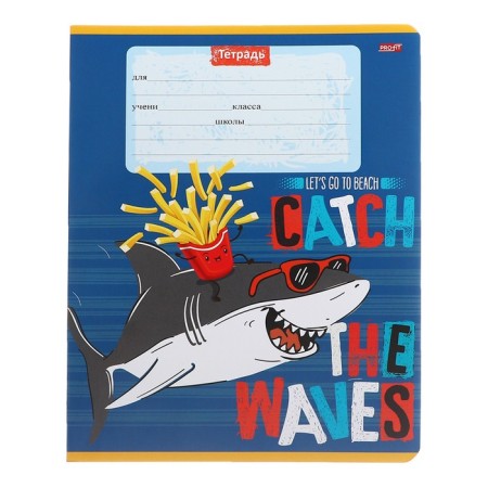 Notebook of 12 sheets in the Shark-Surfer cage, covered cardboard, offset block, mix-2