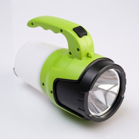 Flight battery flashlight, 5 W, 2 LED, 3 modes, USB, 18 x 15 x 9 cm