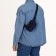 Slong bag from textiles, blue color