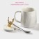 Ceramic mug with a spoonful of the shade "Magic Forest", 350 ml, white color
