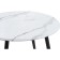 Wooden abylin table metal, white marble/black 90x90x76 cm