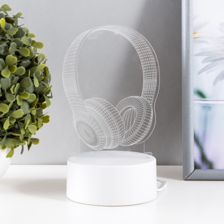 Nightlight "Headphones" LED 3000K USB 10.2x17.9 cm-2