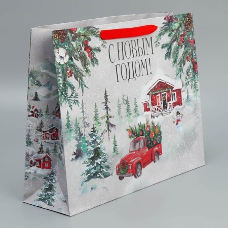 Craft horizontal package “New Year's History”, l 40 x 31 x 11.5 cm, New Year-2