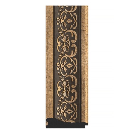 Mirror in the baguette frame, silver monogram 101 mm, 79x99 cm-2