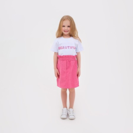 Children's skirt KAFTAN "Velvet", p. 34 (122-128), bright pink-3