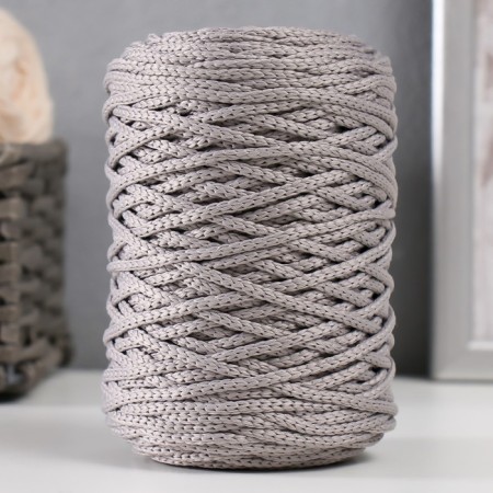 Knitting cord 100% polyester 3mm 100m/200 ± 20g (14-light-gray)