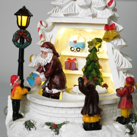 LED figure "Christmas tree" 10 × 23 × 10 cm, polystone, AAX3 batteries (not complete), USB, glow warm white-5