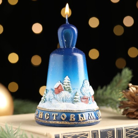 Decorative candle "Rozhdestvensky bell", large, 6.5x6.5x10 cm