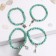 Bracelet with suspension mix ball No. 8 "Old turquoise"