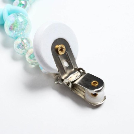 Holder for the nipple - dummy "beads", turquoise color-3