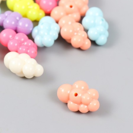 Beads for creativity plastic "Color Cloud" set 15 pcs 1.4x1.7x2.5 cm-2