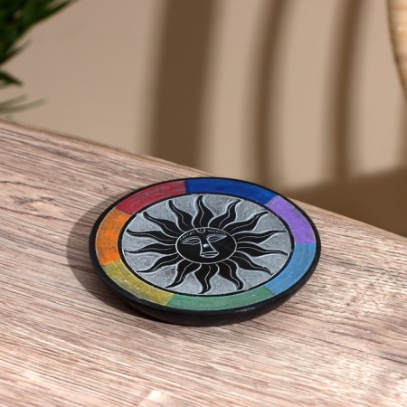 Stand of incense "Sun" stone 10 cm