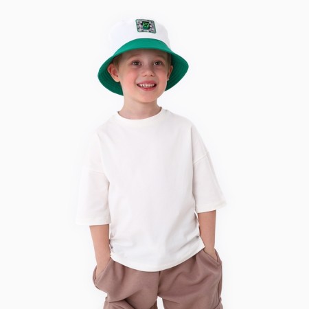 Panama Children's for the boy "Game", white color, rr 54-6