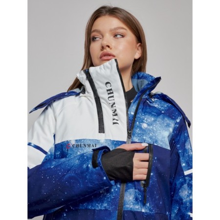 Ski jacket female, size 42, blue color-5
