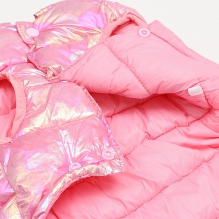 Dog jacket two -sided with a weight, size 16 (ds 36 cm, og 46 cm, ok 35 cm), pink-7