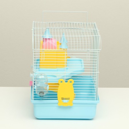 A cage for rodents "Pigzon" with a lock, 31 x 24 x 27 cm, blue-1