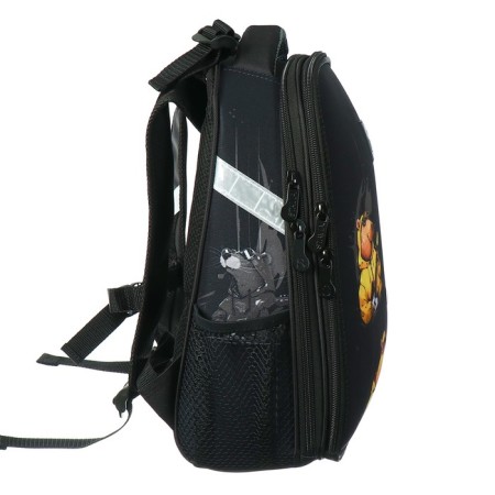 School backpack 38 x 30 x 16 cm, ergonomic back, Stavia "capybara", black-3
