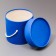 Gift box, round, blue, with a lace, 12 x 12 cm