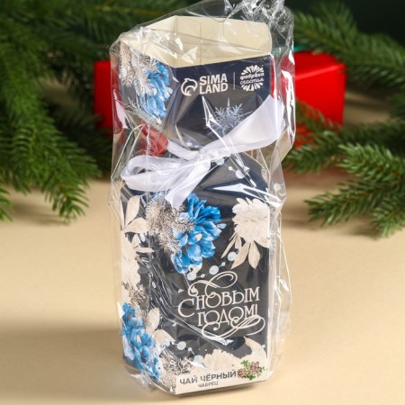 Black tea "Happy New Year" with thyme, in a box of candy, 100 g.-6